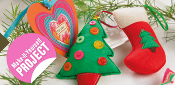 Stitched Felt Xmas Decorations
