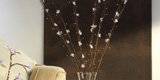 Fabric blossom vase display