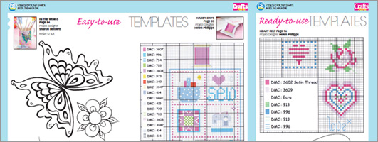 Crafts Beautiful Xtra January 2011 Template Pattern Pack