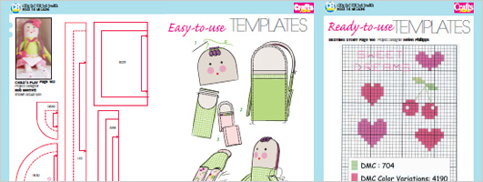 Crafts Beautiful Xtra February 2011 Template Pattern Pack
