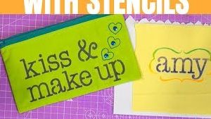 Customising a Makeup Bag with Stencils