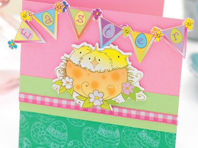 Three Little Chicks Easter Card