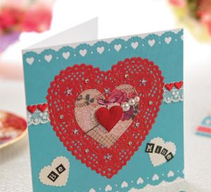 Heart Doily Valentine’s Day Card