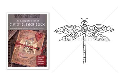 Intricate Celtic Dragonfly Free Digital Download