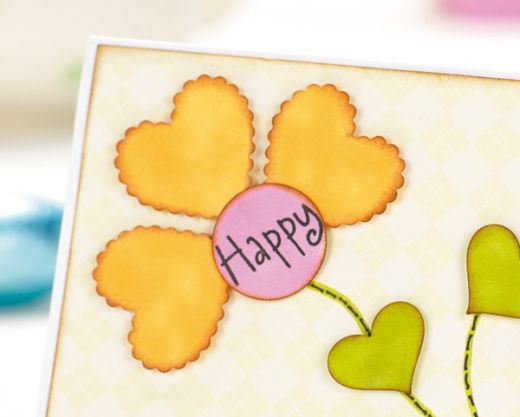 Faux Stitching Bright Easter Cards