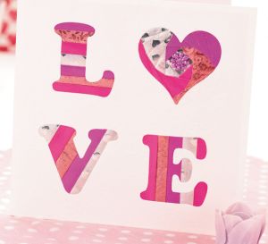 Romantic Love Iris Folding Card