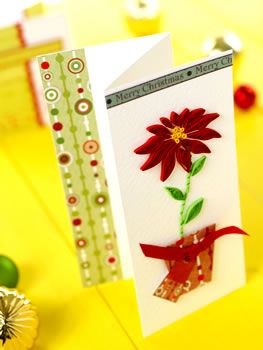 Quilled Winter Flower Card
