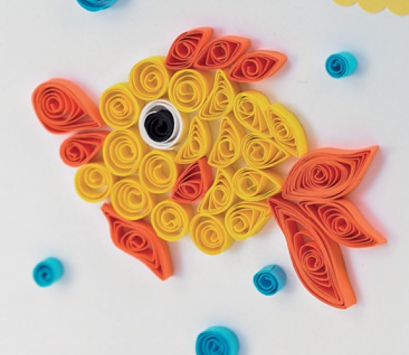 Quilled Fish Card Free Craft Project Papercrafting Crafts