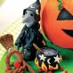 Pumpkin, Witch & Spider Polymer Clay Halloween Cake Topper