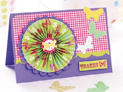 Concertina Folded Pinwheel Birthday Card