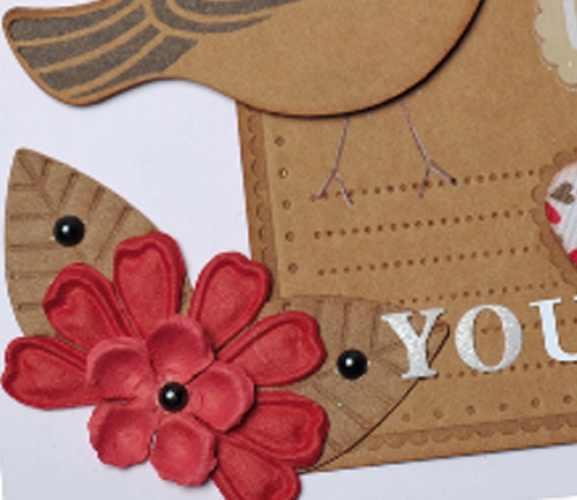 Kraft Paper Bird Love Card Free Craft Project Papercrafting Crafts Beautiful Magazine