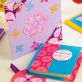 Stylish Painted Papercraft Notepad, Tag & Card