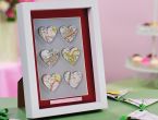 Box Frame And Greeting Heart Decorated With Maps