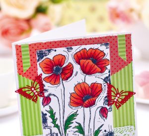 Layered and Embellished Pretty Poppies