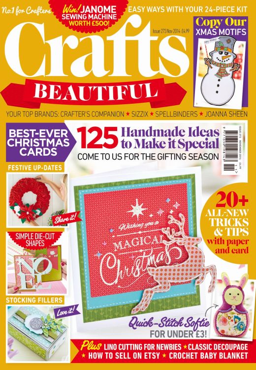 Crafts Beautiful November 2014 Issue 273 Template Pack