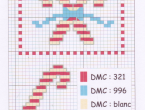 Candy Cane Cross-Stitch Chart