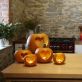 Carved Heart Pumpkins