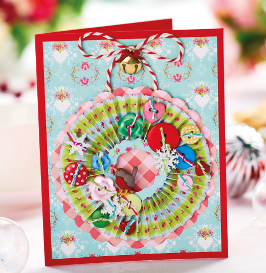 Concertina Wreath Christmas Card