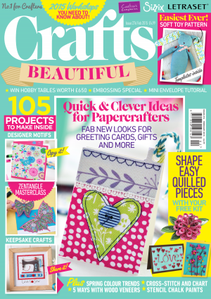 Crafts Beautiful February 2015 Issue 276 Template Pack