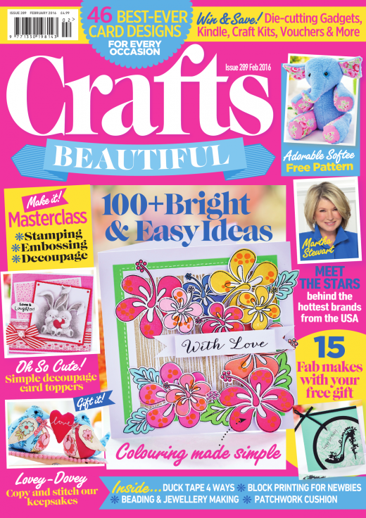 Crafts Beautiful February 2016 Issue 289 Template Pack