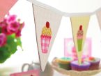 Cupcake Themed Bunting And Cards