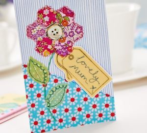Gorgeous Stitched Flower Mother’s Day Card