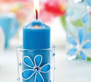 Painted Candle Holder