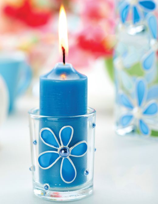 Painted Candle Holder
