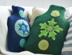 Recycled Jumpers Felted Into Hottie Covers