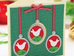 Sparkling festive cards using paper and fabric