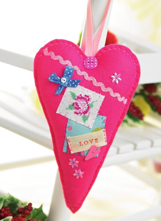 A Beautiful Hand-Stiched Heart-Shaped Gift