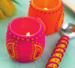 Funky Polymer Clay Candle Holder Tutorial