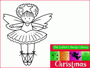 Cute Fairy Christmas Digital Stamp