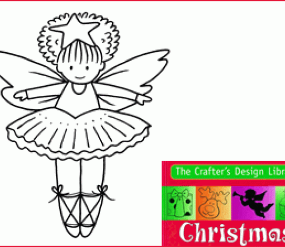 Cute Fairy Christmas Digital Stamp