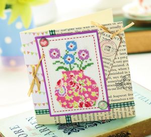 Floral Cross Stitch Card