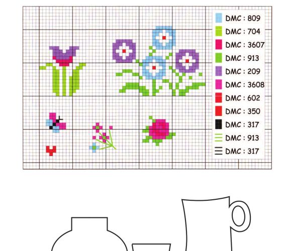 Floral Cross Stitch Card