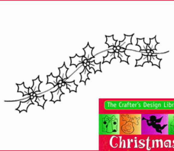 Holly Border Christmas Free Digital Stamp