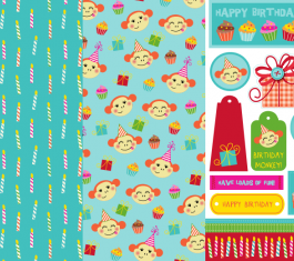 Maria Taylor Cheeky Monkey Birthday Papers & Sentiments