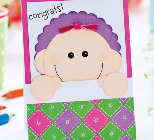 Paper Piece a New Baby Card