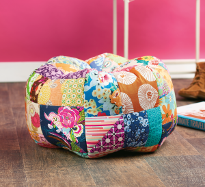 Stitched Patchwork Pouffe