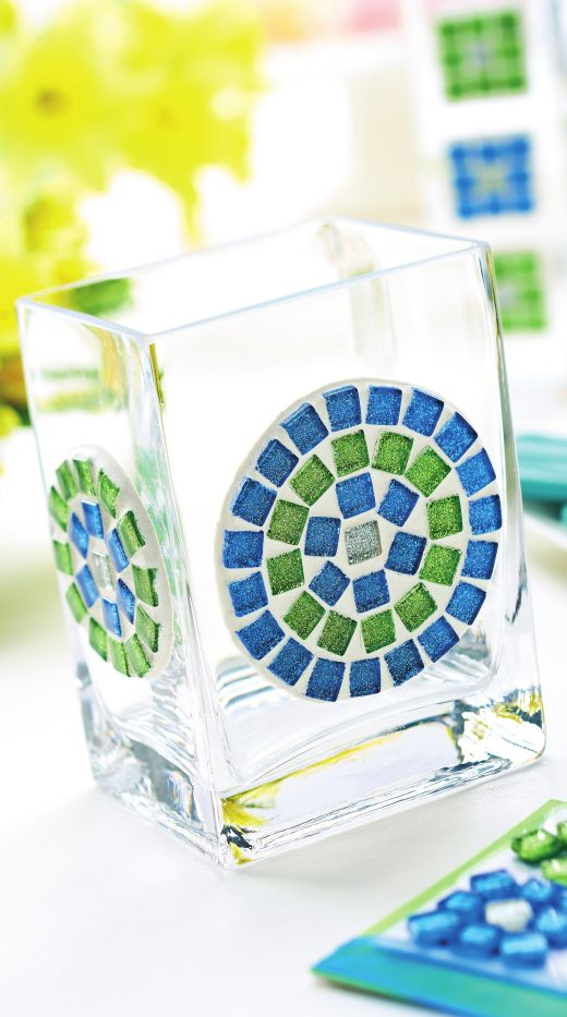 Vases Decorated With Glass Mosaic