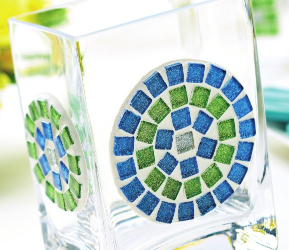 Vases Decorated With Glass Mosaic