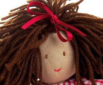 Gingham Stitched Dolly Pattern Gingham Stitched Dolly Pattern