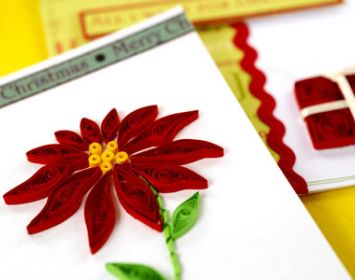 Quilled Winter Flower Card Quilled Winter Flower Card