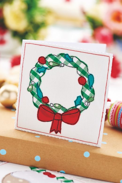 Fabric Appliqué Christmas Cards Free Craft Project Card Making
