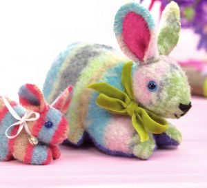 Felted Bunny Upcycling Project
