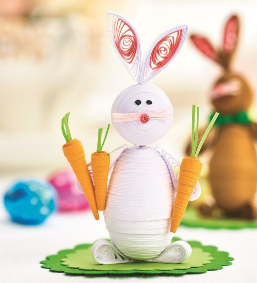 Quilled Easter Bunnies Free Card Making Downloads Papercraft