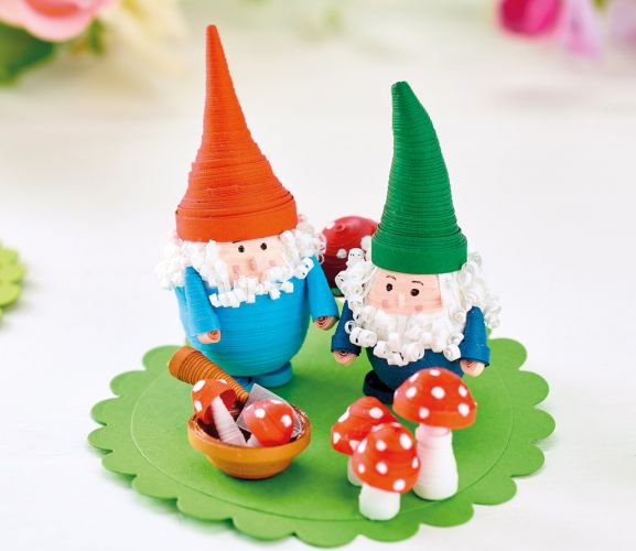 Cheeky Quilled Paper Gnomes Free Card Making Downloads Papercraft