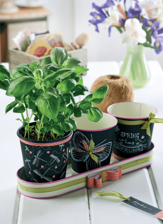 Chalkboard Plant Pots Free Craft Project More Crafts Crafts Beautiful Magazine