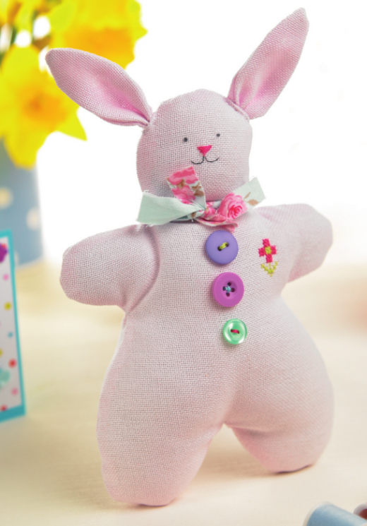 Easter Bunny Toy Free Craft Project Stitching Crafts Beautiful Magazine